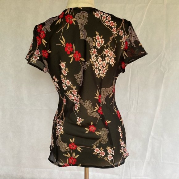 Suzannegrae Y2K Floral Bloe Size 6-8 V-neck - Picture 5 of 6